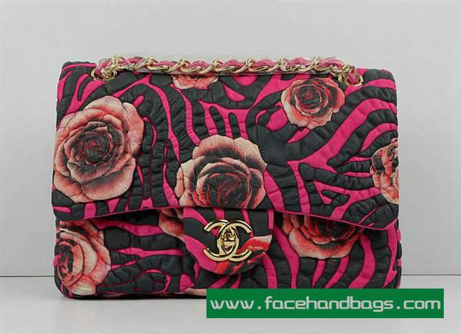 Chanel 2.55 Rose Handbag 50135 Gold Hardware-Rose Red - Click Image to Close